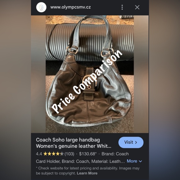 COACH F15075 Lynn Soho Metallic Shimmer Hobo Bag. - Picture 8 of 10